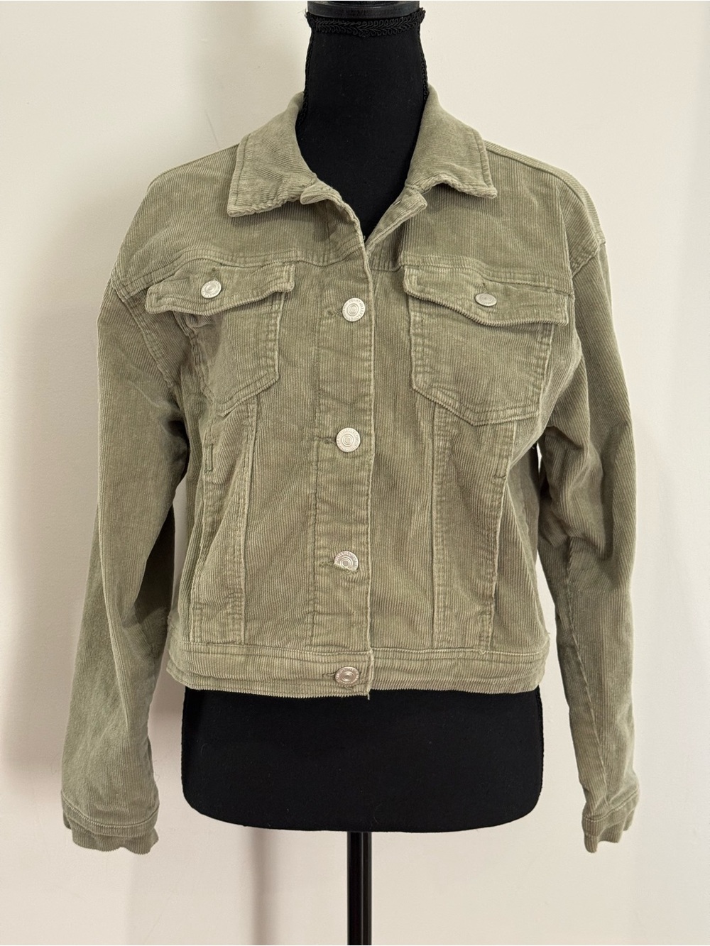 Wallflower M “Dreamer Fit” Women's Olive Green Corduroy Jacket 640